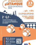 NOUVEL ÉVÈNEMENT 🤩 A PARTAGER 
.
Inscrivez-vous à la Première JOURNÉE INTER-ENTREPRISES organisée par notre association, cette année avec la la boule uzetienne !
Venez profiter de ce premier CONCOURS DE PÉTANQUE en triplette avec le repas de midi et une buvette à disposition,
pour plus de cohésion entre vos salariés, passer un bon moment et remercier vos clients ou fournisseurs, ou tout simplement venir profiter en famille ou entre amis.
Cette journée sera placé sous le signe de la convivialité pour un bon moment de détente 🥳

DIMANCHE 23 AVRIL 
de 9 heures à 18 heures
A LA BOULE UZETIENNE
9 avenue de la Libération 30700 Uzès

Nous vous proposons deux formules (pour votre équipe ou vos équipes) :
TOURNOI + REPAS 
ou
TOURNOI + REPAS + 3 triplettes gravées 

ATTENTION : 
Inscriptions repas et tournoi AVEC les boules clôturée le 13 avril, 
Inscriptions repas et tournoi SANS les boules clôturées le 18 avril.

Inscriptions en ligne, lien dans la bio

Merci à l’@agence_acteris pour cette belle affiche 😉